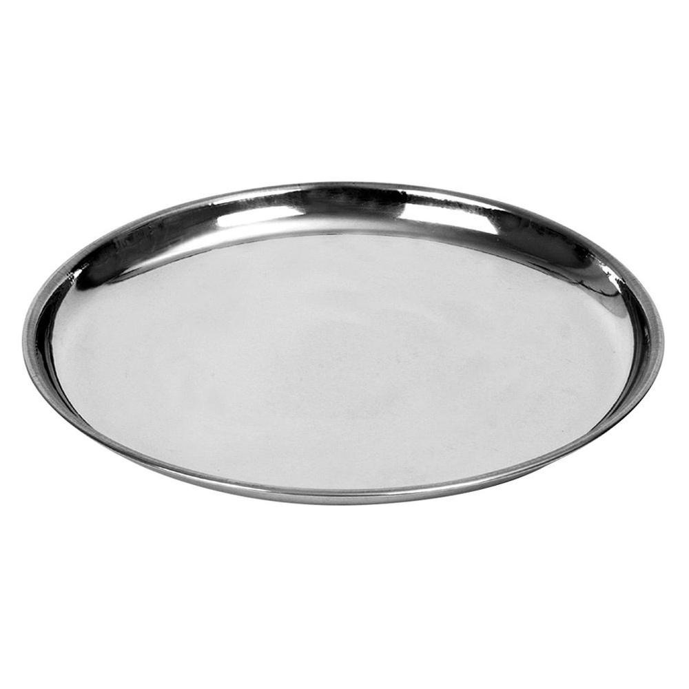 Taca Stalowa Tacka Kuchenna Talerz Patera do Serwowania Okrągła 21 cm