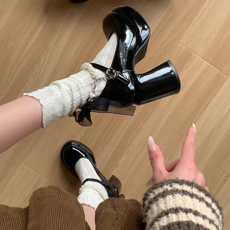 Designer Women Dancing Party Mary Jane Shoes Fashion Cross Strap Buckle Shoes 2025 New Spring Autumn Wedding Pumps