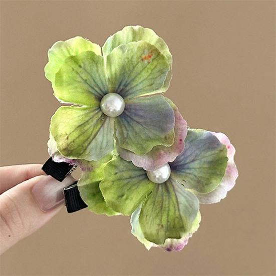 Women Hairpin Artificial Flower Decor Anti-slip Teeth Hair Pin Large Size Holiday Hair Clip Hair Accessories