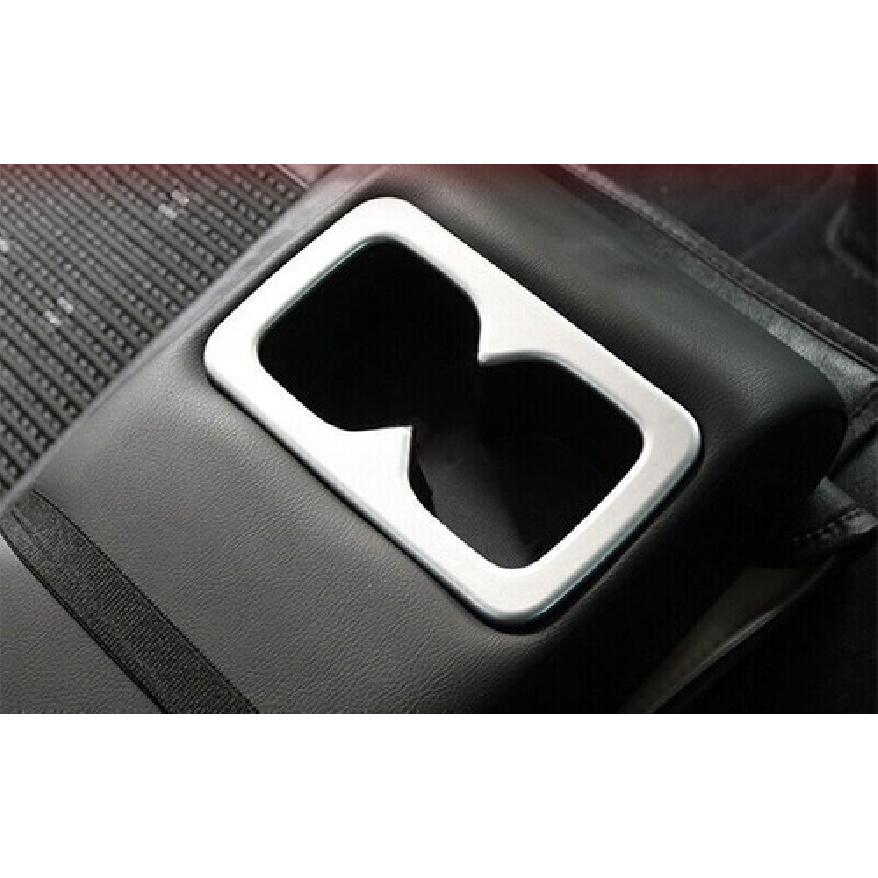 For Nissan Sentra Sylphy 2013- Matte Silver Rear Water Cup Holder Panel Trim