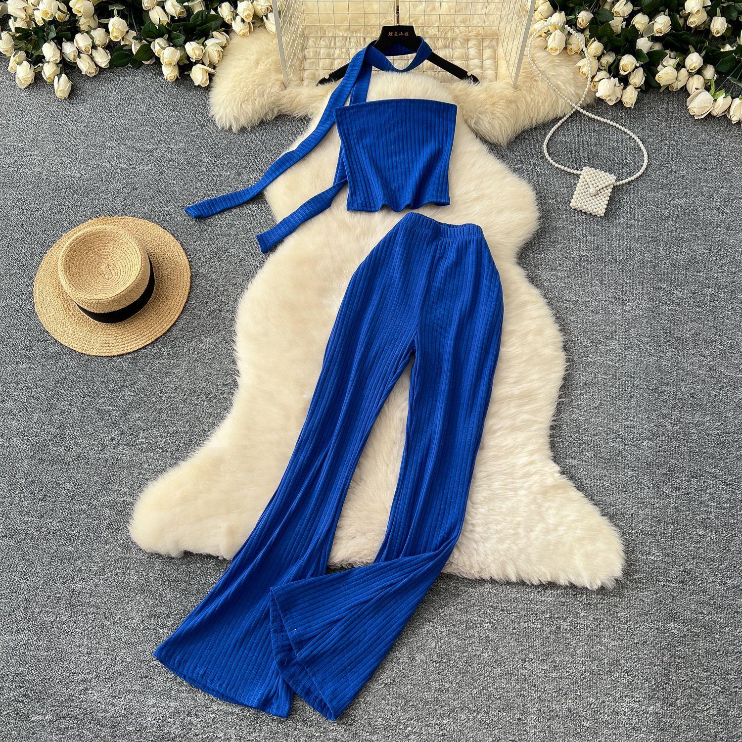 

Сексуальна бюст’є без рукавів з розвіваючим поясом на шиї. Жіноча тонка сорочка з високою талією. Мікробрючний костюм для відпочинку на стегнах. One Size