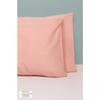 Set 2 taies 50x70 Rose Poudré - Rose poudré - Coton bio - Naturelle - Chambre