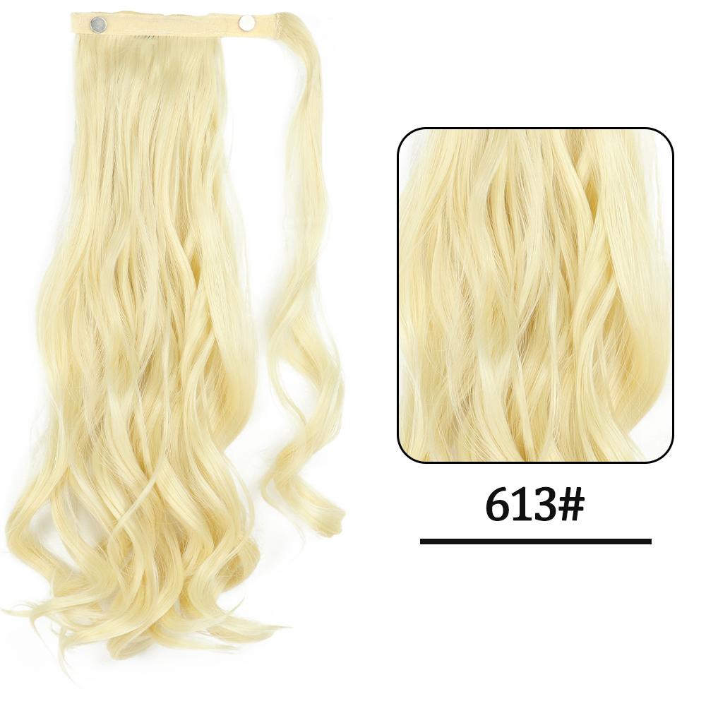 MISSQUEEN Women Fashion Long Wavy Ponytail Synthetic Fiber Natural Wavy Wrap Around Hair Extensions Daily Wear Long Wavy Hairpiece