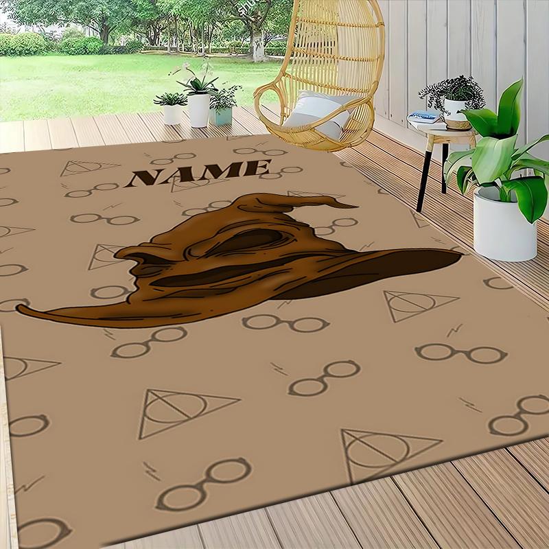 Custom Name "Harry Potter Adventure" Carpet Rug Customizable Soft Washable Anti-Slip Home Living Room Sofa Mats Personalized Rug. 090938