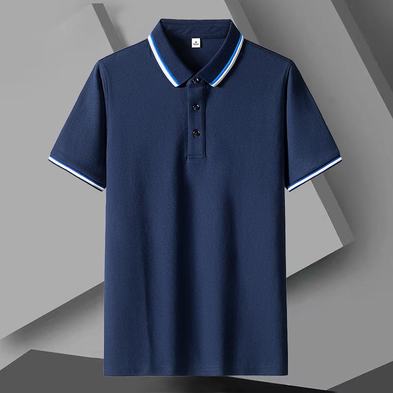 Summer Solid Color Men's Short Sleeved T-shirt Thin Business Lapel Men's Polo Shirt