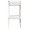 Loft Bed Frame White 75 X 190 Cm Solid Pine Wood