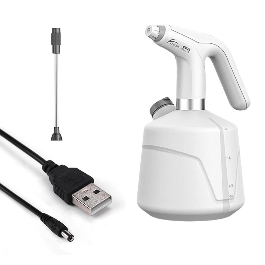 2L/0.5Gal Electric Watering Sprinkler Spray W/ Adjustable Spout Portable Automatic Mister Sprayer for Indoor Garden Car Cleaning