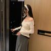 Winter 2025 Women's European-Style Knit Base Layer with Deep V-Neck - Unique and Mature Design