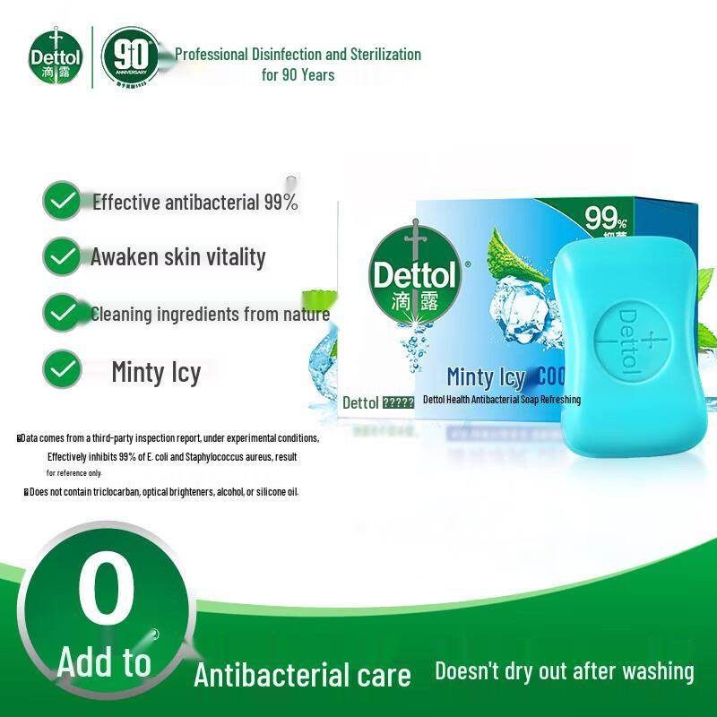 

Dettol Healthy Antibacterial Mint Cool Soap (12 x 105g Bars)