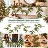 Artificial Branch Garland, Unlit Decorative for Christmas Home Mantel and Tabletop Decor