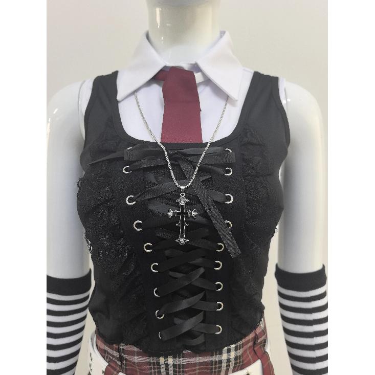 Misa Amane Cosplay Note Death Cosplay Costume Debut Daily Sexy Dress Subculture Necklace y2k GothLoli Uniform Outfit