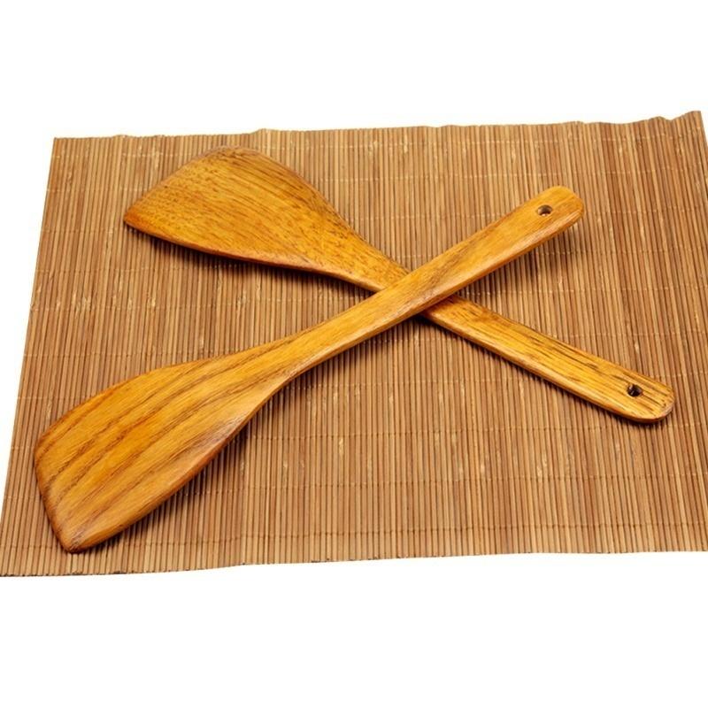 Pot Bamboo Wood Spoon Square Shovel No Shovel 30cm Cooking Shovel