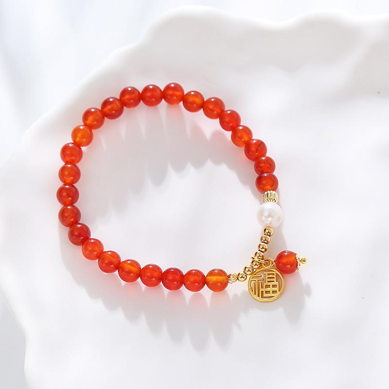 Agate Pearl Braceletfashion Women Daily Jewelry Gift