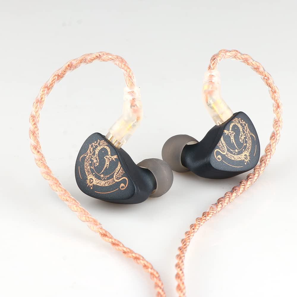 LINSOUL WGZBLON HBB Z300 Dynamic HiFi Dynamiczne słuchawki douszne wyposażone w 10 mm silikonową dynamiczną membranę słuchawki z designerską wtyczką stereo 2-pinową