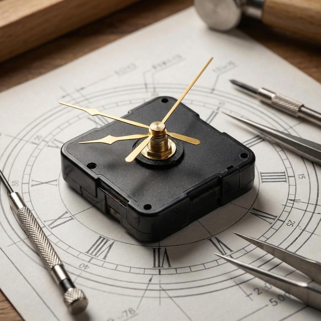 Gadpiparty Clock Movement Quartz Movement Suitable for 10-12CM Table Clock Movement DIY Handmade Wall Clock ReplacementCraft Repair Parts (15-0449
