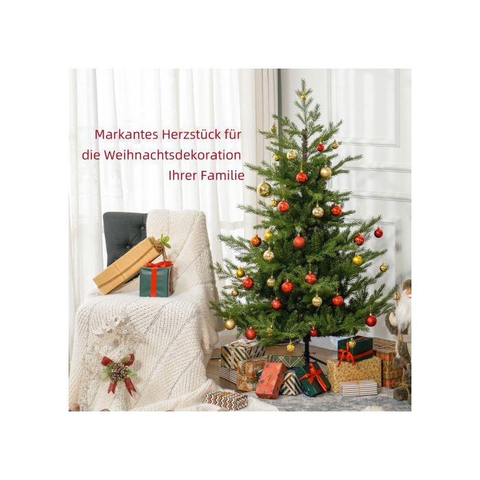 HOMCOM Sapin de Noël artificiel de 180 cm Feuillage dense pour un aspect réaliste Comprend 1942 extrémités de branches Vert