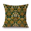 Hand Drawn Morris Pattern Motif Flower Plant Ivy Designs Home Decorative Sofa Throw Pillow Case Cotton Linen Cushion Cover