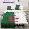 Benutzerdefinierter Name Algerien Flagge Bettwäsche, Steppdecke Set Bettbezug Kissenbezug Zuhause Geburtstagsgeschenk(1 Bettbezug + 2 Kissenbezüge, ohne Füllung) -HE19