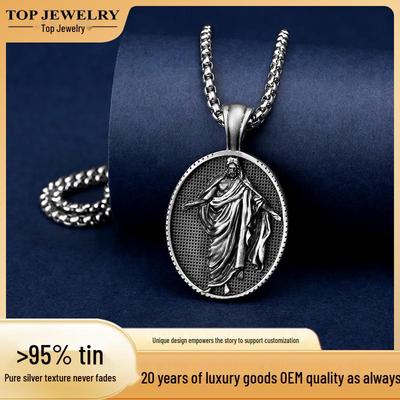 Men's Retro Punk Christmas Pendant Necklace