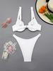 2026 European & American Women's Solid Triangle Bikini: Sexy Two-Piece Swimwear for Hot Spring Resorts