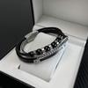 Accessories Fashion Personality Simple Stainless Steel Bracelet Accessories Hip Hop Beads Leather Bracelet Men
