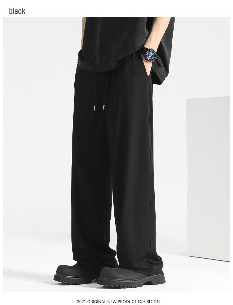 Men's Spring & Autumn Loose Straight-Leg Joggers – Lightweight Casual Long Sweatpants