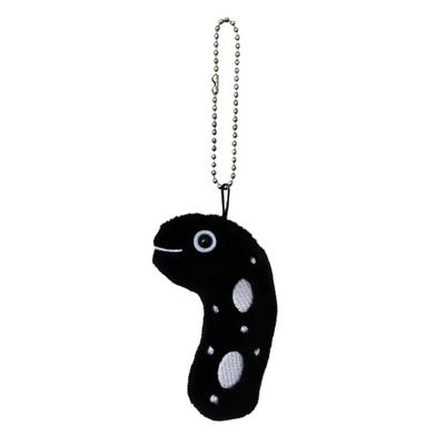 Plush Marine Garden 00050145 Keychain, Eel, Black,