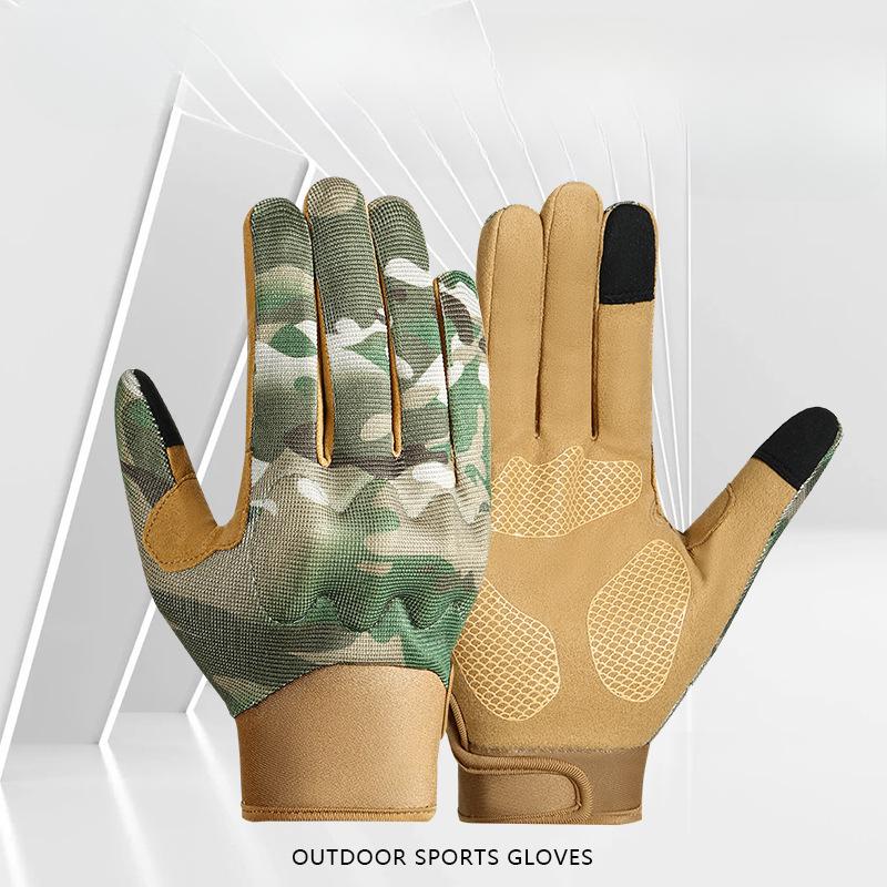 

Tactical Gloves Camouflage Breathable Non Slip Wear Resistant Touch Screen Protection Motorcycle Outdoor Sports Cycling Gloves XL