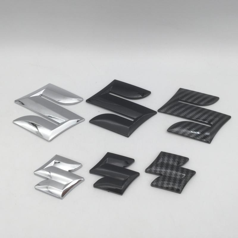1 Stück 3D ABS für Suzuki Auto Emblem Motorhaube vorne Heckklappe Kofferraum-Plakette Lenkrad-Aufkleber Decal Styling Zubehör