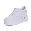 Trend autumn new muffin breathable inner height increase women's shoes mesh white shoes casual sports shoes
