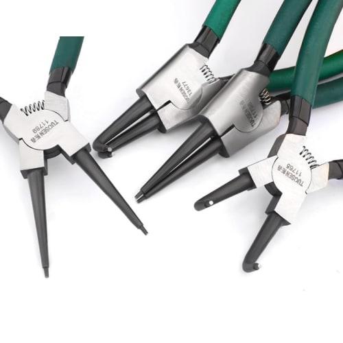 Snap Ring Pliers Pliers Set, Circlip Pliers for Holes and Shafts, Green (A-2)