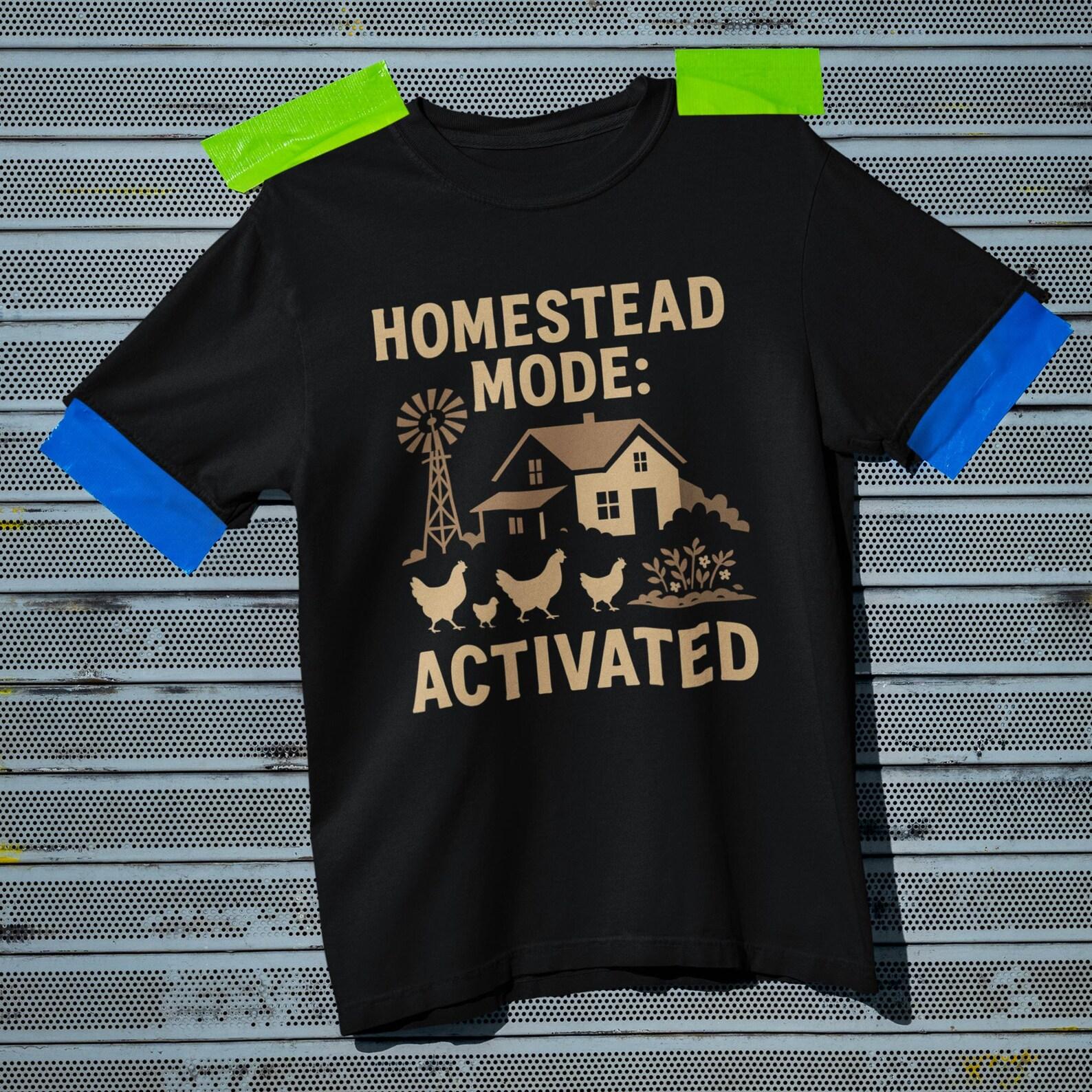 Homestead Mode Activated Shirt Comfort Colors 1717 Farmhouse Windmill Chicken Garden Tee 4XL