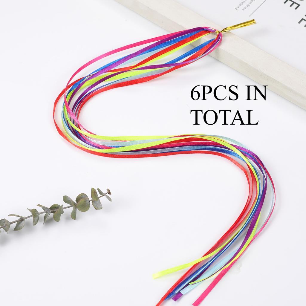 Rainbow Braiding Hair Ropes: Colorful Dreadlock Strings & Gold Ribbons, Hair Accessories for Women & Kids Styling.