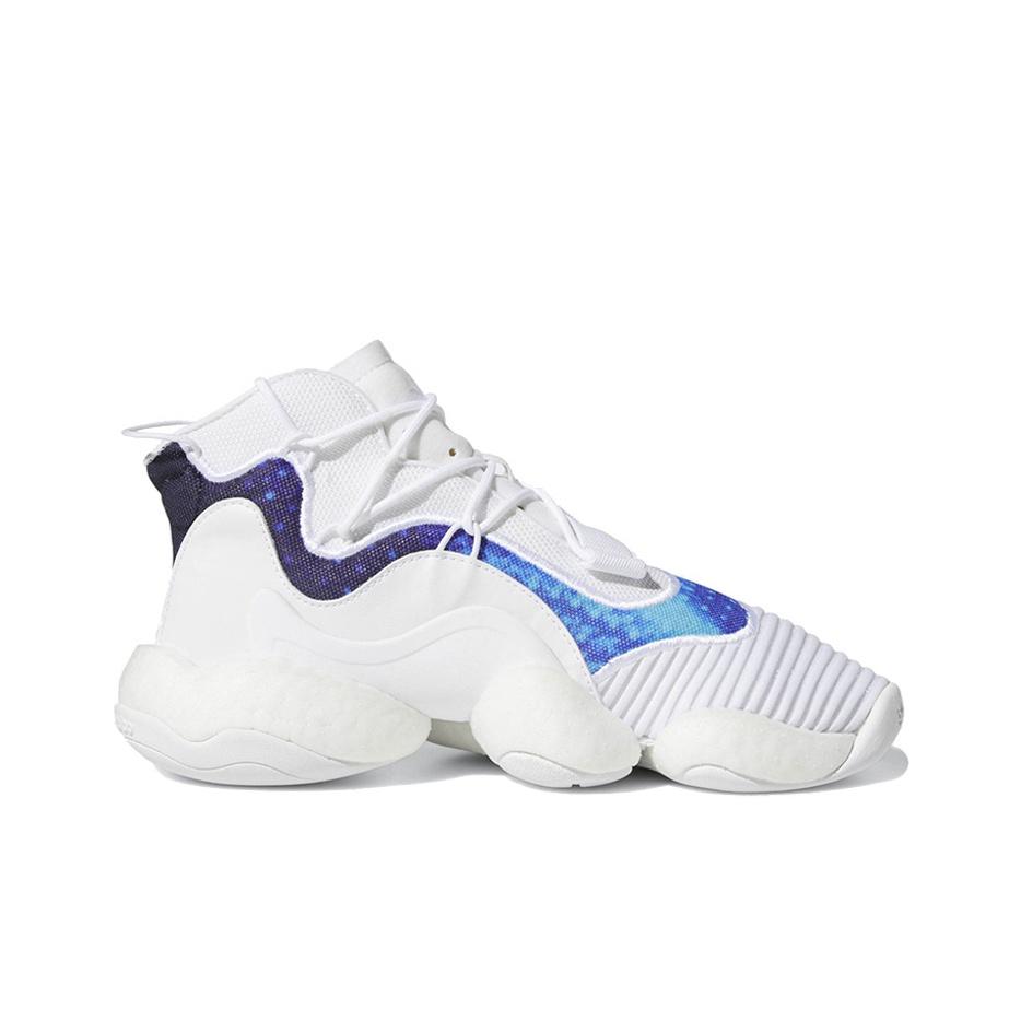 Adidas Originals Crazy BYW J Cushioning High-Top Kids Basketball Shoes Kids Basketball Shoes White Blue CG6755