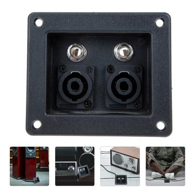 80X90 Black Stage Speaker Wiring Board Multifunctional Loudspeaker Terminal Connector Subwoofer Box Accessory Diy Stereo Use