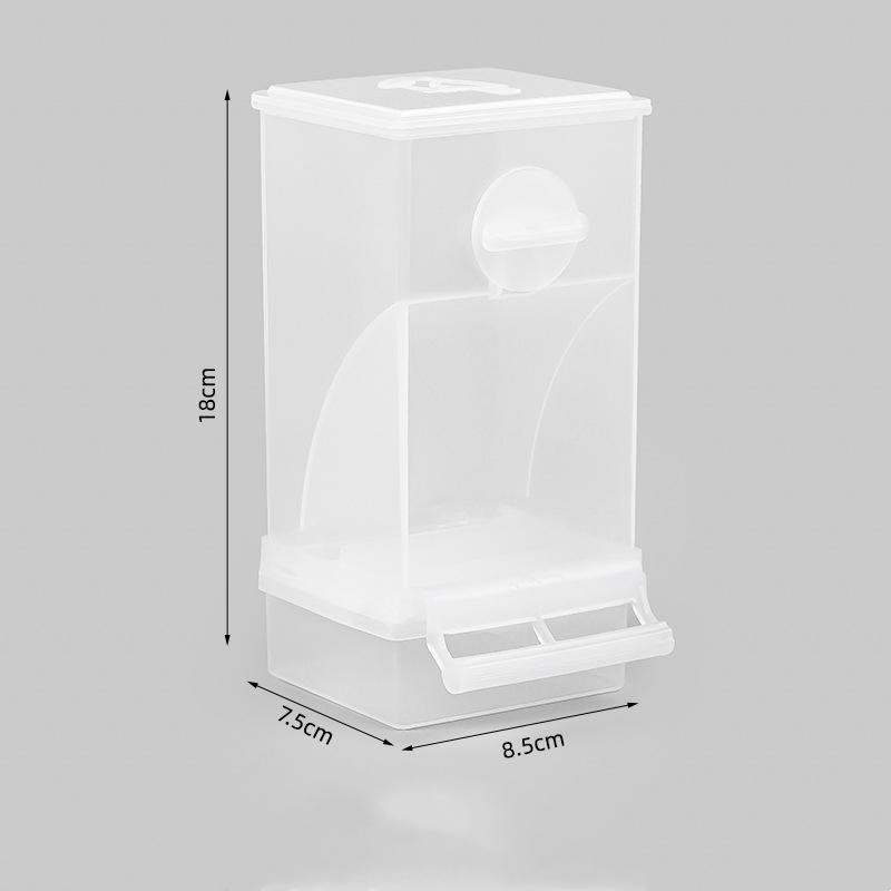 Transparent Automatic Feeder Automatic Bird Seed Feeder Hanging Food Box And Trough Parrot Feeder Cage Accessories Bird Supplies