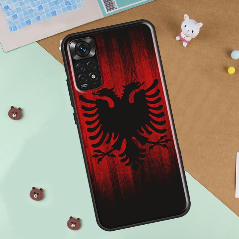 Albania Albanians Flag Art Phone Case For Xiaomi Redmi Note 12 8 9 10 11 Pro 8T 9S 10S 11S 12S 10A 9C 10C 12C Cover