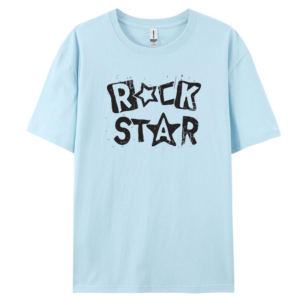 RockStar Summer Essential Pure Cotton TShirt with Short Sleeves and Round Neck