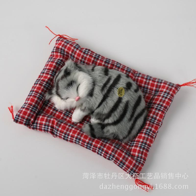 Car Decoration Doll Napping Cat Pad Imitation Cat Hair Elaborate Handmade Cute Cozy Home/Car