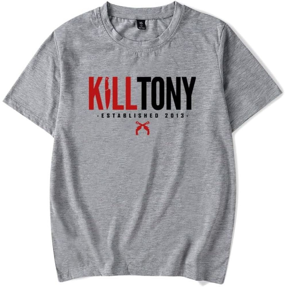 Merchandise Kill Tony T-shirt a maniche corte Unisex Moda Top Girocollo Stampe Maglietta di Cotone da Uomo Abbigliamento Top Casual Larghi Maglietta da Uomo