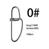 100pcs Fishing Snaps Fishing Connector Stainless Steel Pin  Men
