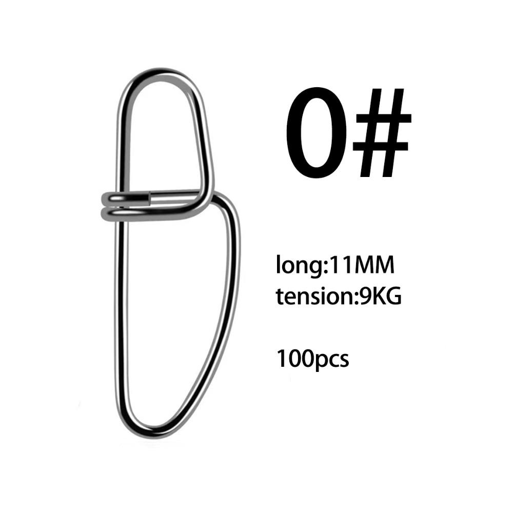 100pcs Fishing Snaps Fishing Connector Stainless Steel Pin  Men