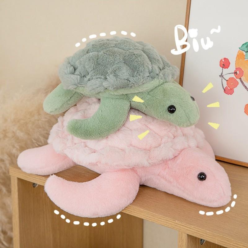 28/38cm Kawaii Plush Turtle Peluche Hairy Stuffed Soft Animal Doll Tortoise Appease Pillow Toy For Baby Christmas Birthday Gifts