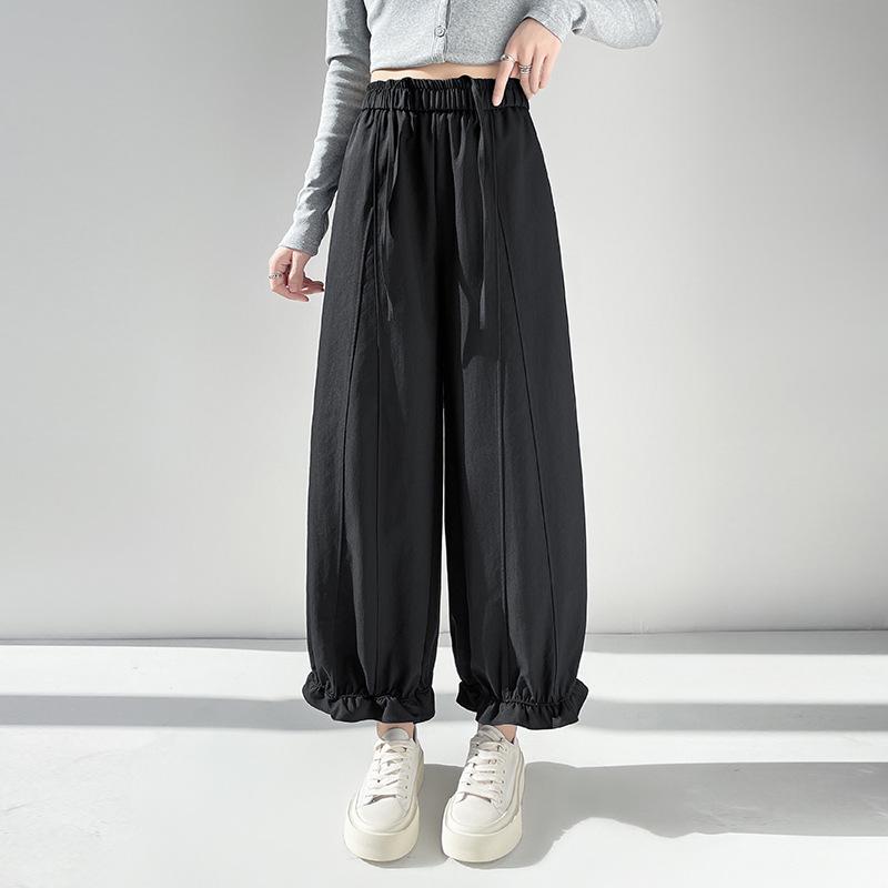 2026 Women s High-Waisted Slimming Cropped Lantern Pants Small
