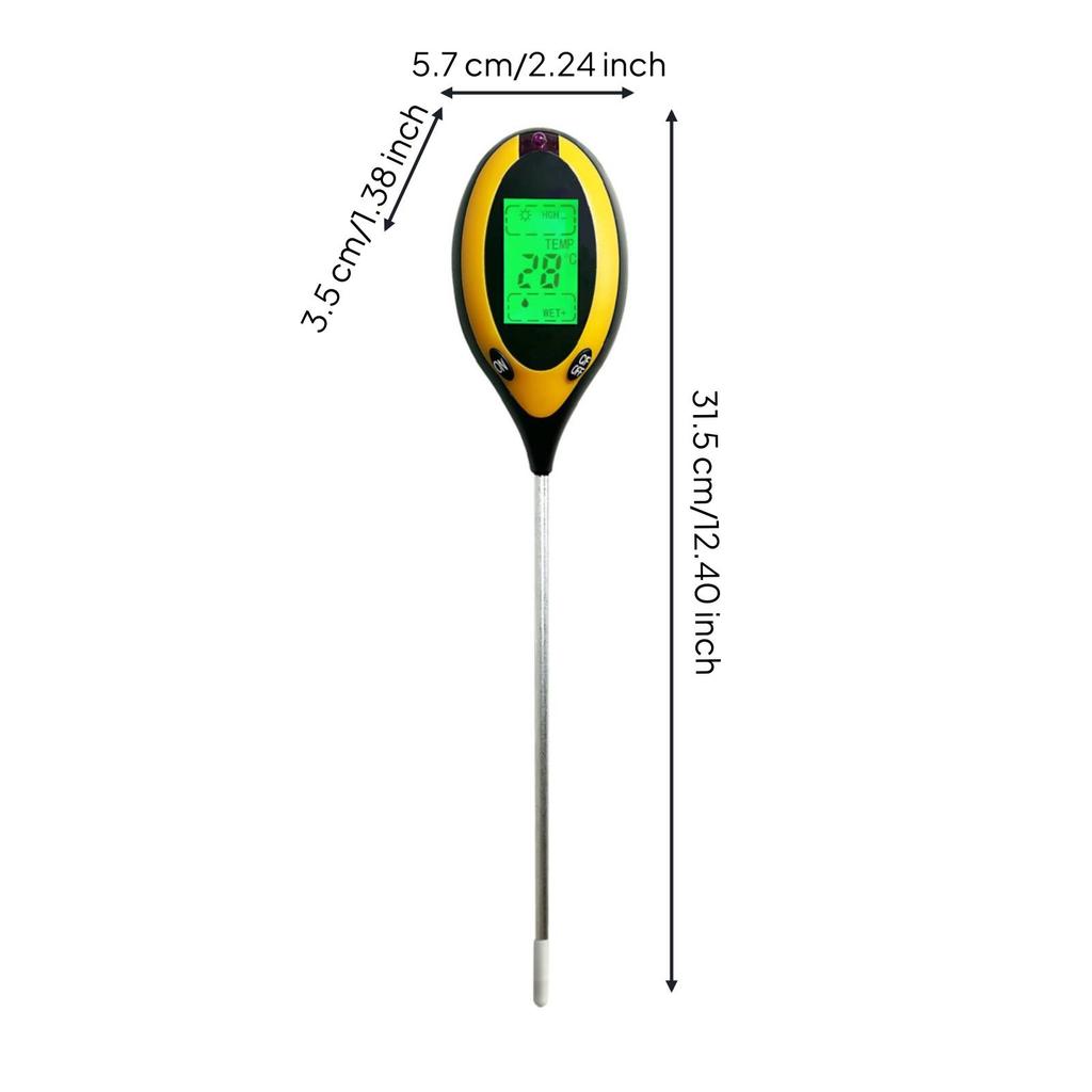 Quadruple Function Soil Tester Green Backlight Four Meter Backlit Display Screen