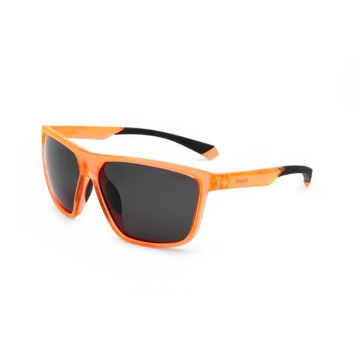 Lunettes de soleil Polaroid PLD 7044/S ORANGE FLUO BLACK (YDT M9) - Enfant - Aviator - Gris
