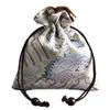 Hand-Embroidered Brocade Double-Layer Cotton Linen Drawstring Jewelry Bag