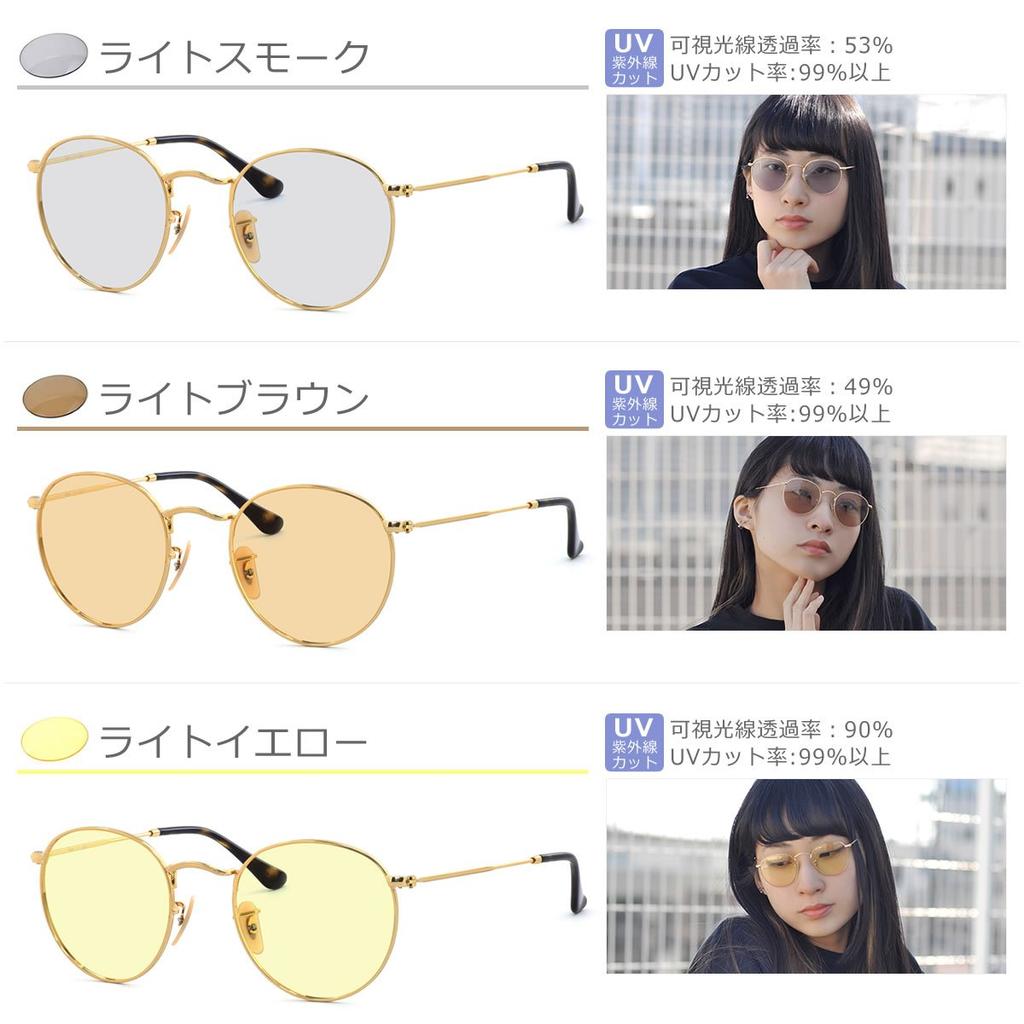 Authentic RX3447V 2500 50 Eyeglasses Frame with Light Color Round Metal Light Blue Smoke [Ray-Ban] Ray-Ban Lenses, Sunglasses,