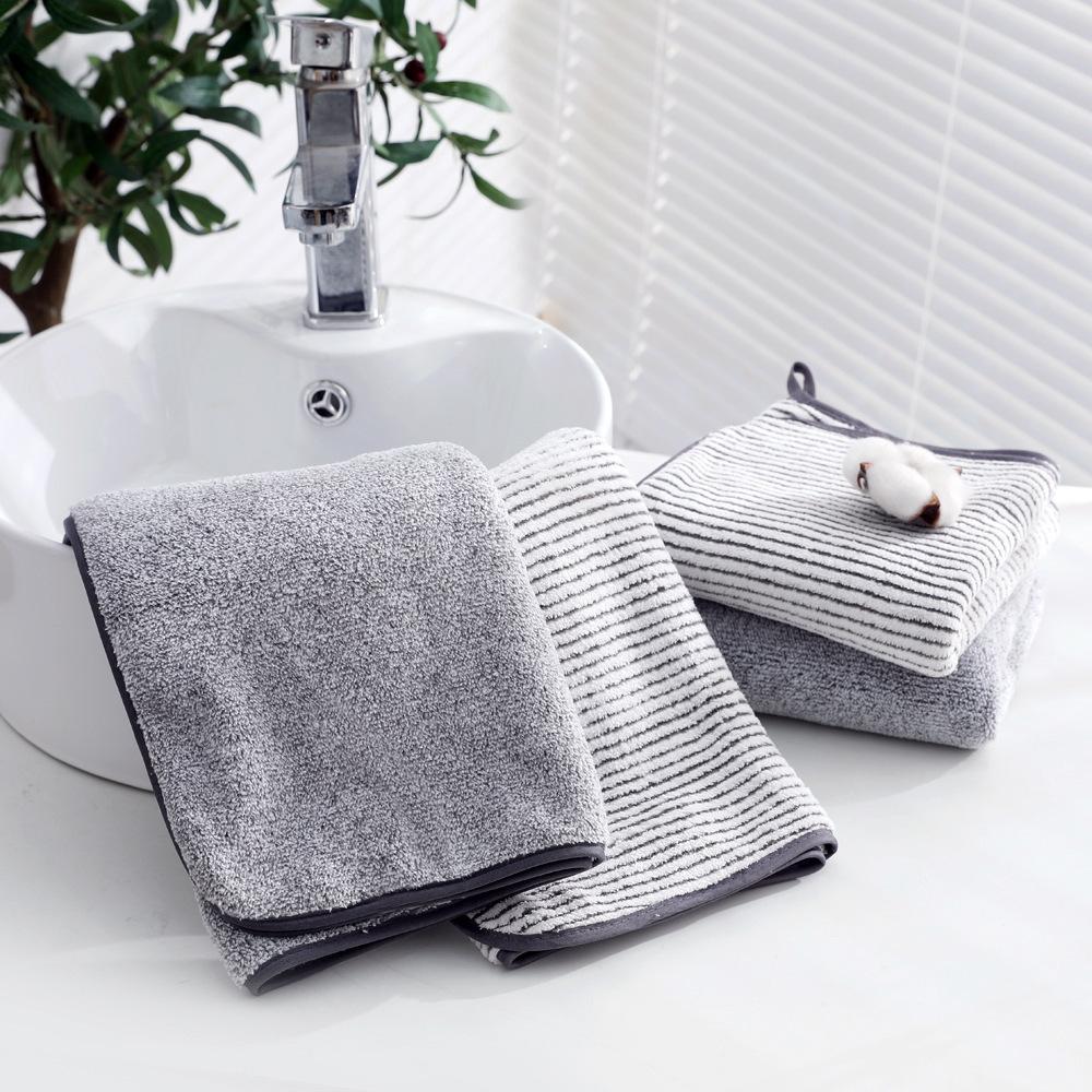 1 adet Bambu El Havlusu Emici ve Hızlı Kuruyan Süper Yumuşak Cilt Dostu Banyo Havlusu Ev Banyo İçin 35x75cm