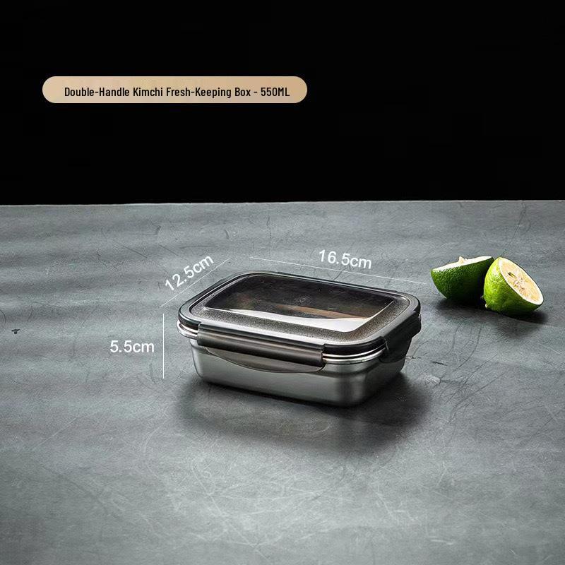 304 Stainless Steel Square Lunch and Storage Box with Lid